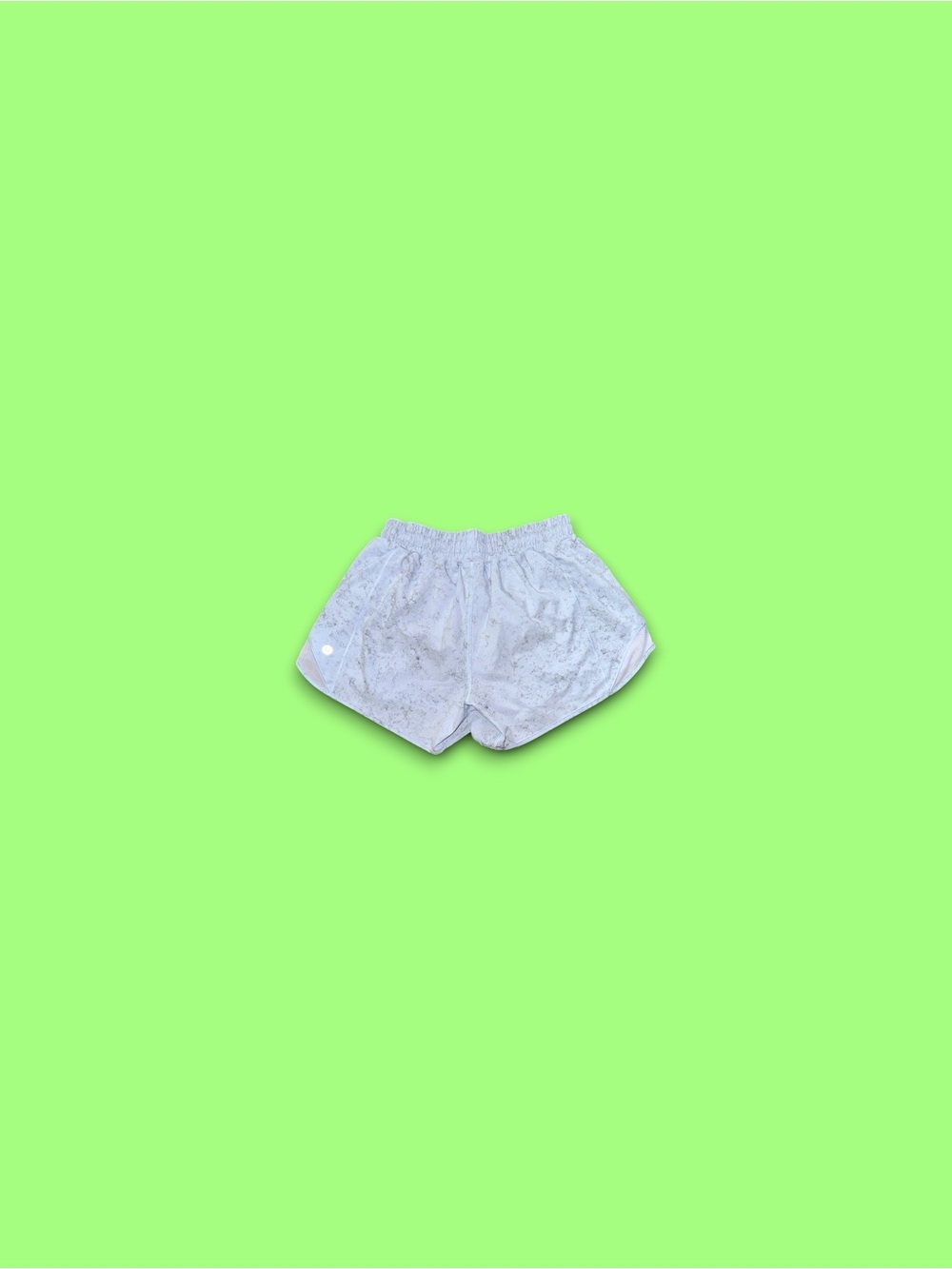 Lululemon Hotty Hot Shorts Marbled Light Blue Size 6 4" Lined